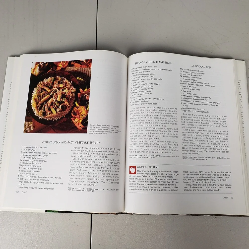 Cooking Light Cookbook 1991 Hardcover Oxmoor House Healthy Recipes Vintage 90s